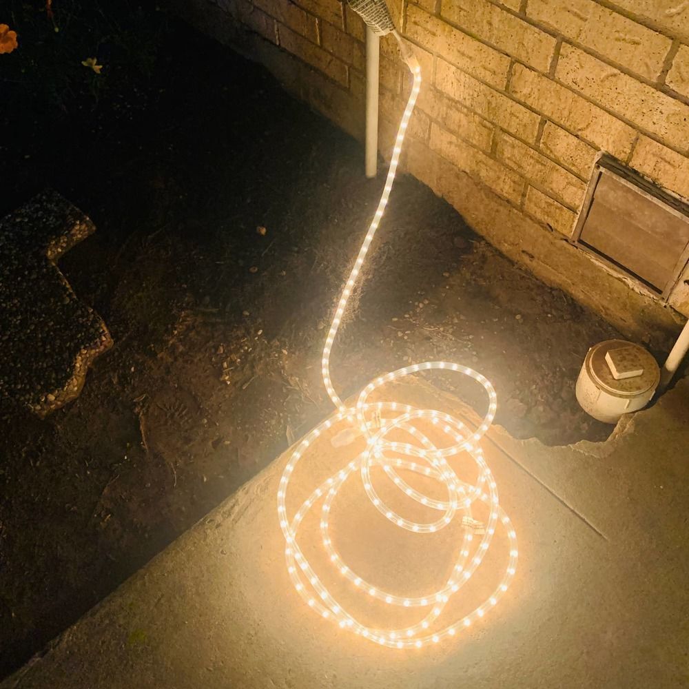 GE Pro-Line 18ft Rope Light Clear Super Bright Bulbs 216 Lights Indoor-Outdoor